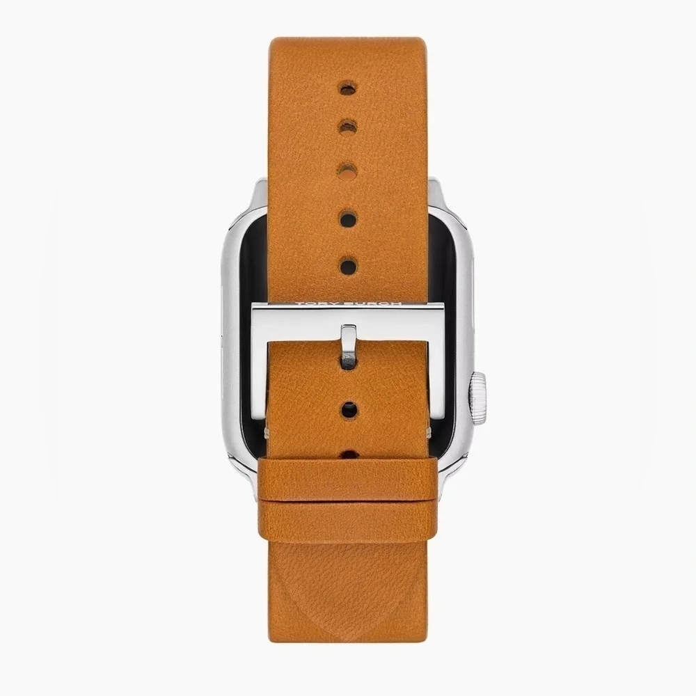 NWT! New! Tory Burch Apple Watch Band 38-45mm -Mcgraw Leather -Tan